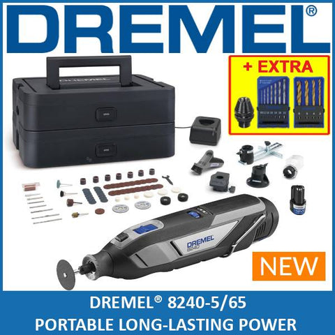 DREMEL NEW 8240-5/65 12V Cordless w NEW Stackable Box