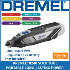 DREMEL NEW 8240 BARE Unit / Bosch GRO 12V