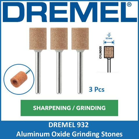 Dremel 932 Aluminum Oxide Grinding Stone 9.5mm (3 Pcs)
