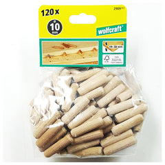 Wolfcraft 2909000 Dowel pins beech ø10x40mm ( Pack of 120 )