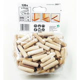 Wolfcraft 2909000 Dowel pins beech ø10x40mm ( Pack of 120 )