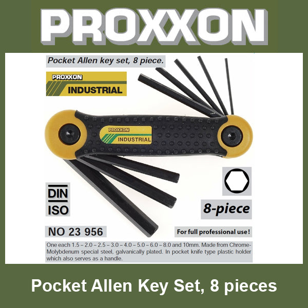 Proxxon Pocket Allen Key Set, 8 pieces 23956 | SG Tooling Pte Ltd