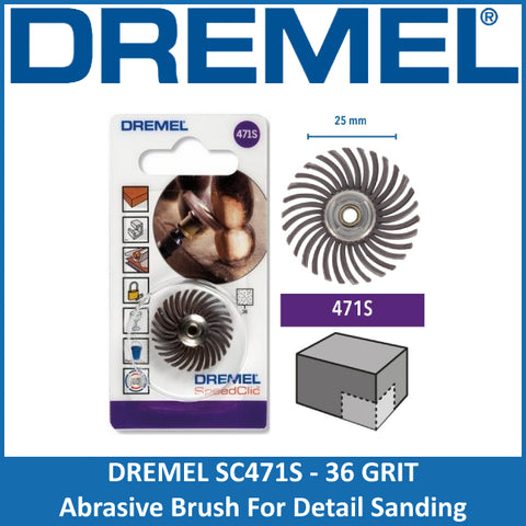 Dremel 473S EZ SpeedClic Detail Abrasive Brush 220 Grit