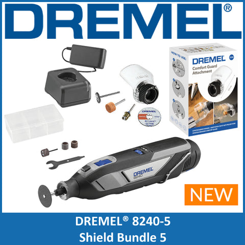 DREMEL 8240-5 Cordless Rotary Tool Grinder + Dremel Shield Combo