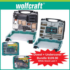 Wolfcraft Undercover + Dowel Jig set Bundle