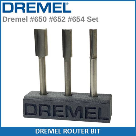 Dremel 650 652 654  Straight Router Bit Set