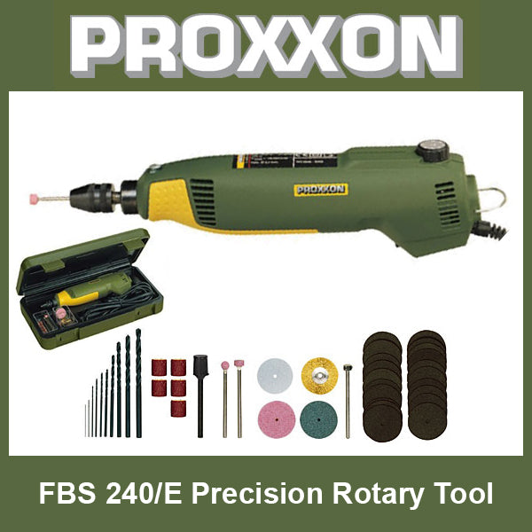 Taladradora Proxxon FBS 240/E + Caja 43 herramientas 